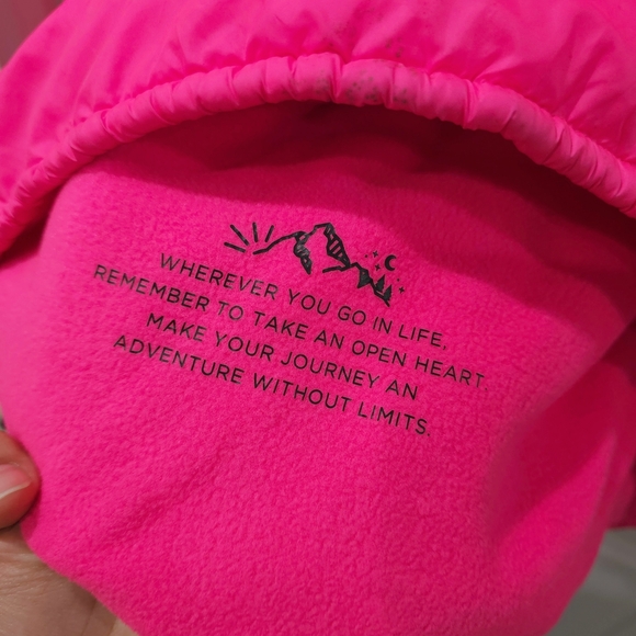 Torrid Hot Pink Happy Camper Fleece Pullover Quilted Jacket, Size 2, 2x - Picture 5 of 16